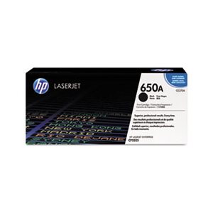 CARTRIDGE, TONER, LASERJET, HP 650A, (CE270A), Black, Original 