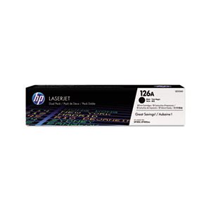 CARTRIDGE, TONER, LASERJET, HP 126A, (CE310A-D), 2-pack, Black, Original 