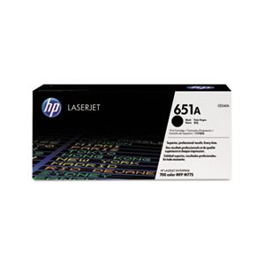 CARTRIDGE, TONER, LASERJET, HP 651A, (CE340A), Black, Original