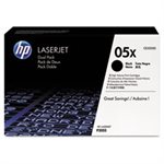 CARTRIDGE, TONER, LASERJET, HP 05X, (CE505X-D), 2-pack, High Yield, Black, Original