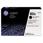 CARTRIDGE, TONER, LASERJET, HP 80X, (CF280X-D), 2-pack, High Yield, Black, Original