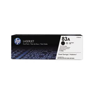 CARTRIDGE, TONER, LASERJET, HP 83A, (CF283A-D), 2-pack, Black, Original