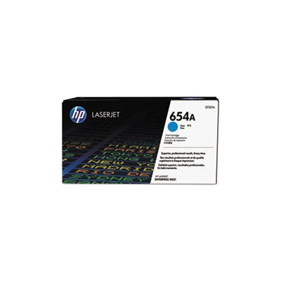 CARTRIDGE, TONER, LASERJET, HP 654A, (CF331A), Cyan, Original 