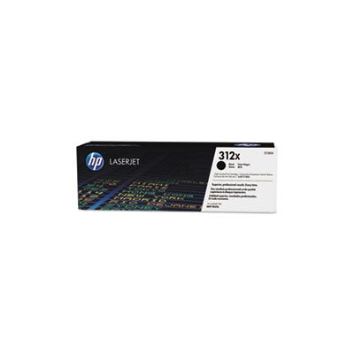 CARTRIDGE, TONER, LASERJET, HP 312X, (CF380X), High Yield, Black, Original