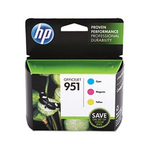 CARTRIDGE, INK, HP 951, (CR314FN), 3-pack, Cyan / Magenta / Yellow, Original 