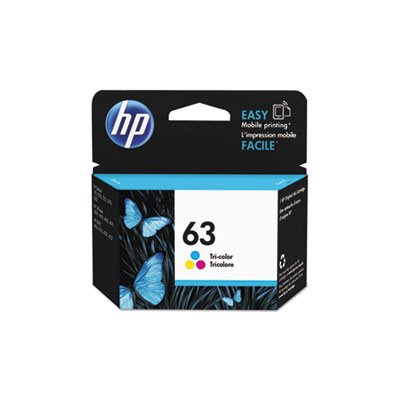 CARTRIDGE, INK, HP 63, (F6U61AN), Tri-Color, Original