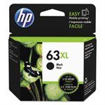 CARTRIDGE, INK, HP 63XL, (F6U64AN), High-Yield, Black, Original 