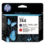 PRINTHEAD, DESIGNJET, HP 744, (F9J880), MATTE BLACK / CHROMATIC RED, ORIGINAL