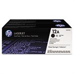 CARTRIDGE, TONER, LASERJET, HP 12A, (Q2612D), 2 / pack, Black, Original 