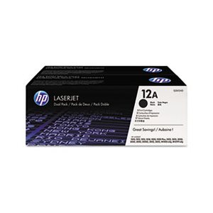 CARTRIDGE, TONER, LASERJET, HP 12A, (Q2612D), 2 / pack, Black, Original 