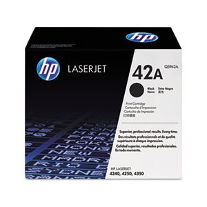 CARTRIDGE, TONER, LASERJET,,HP 42A, (Q5942A), Black, Original