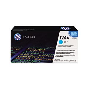 CARTRIDGE, TONER, LASERJET, HP 124A, (Q6001A), Cyan, Original