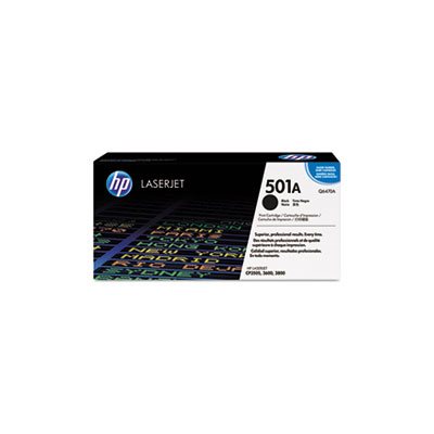 CARTRIDGE, TONER, LASERJET, HP 501A, (Q6470A), Black, Original