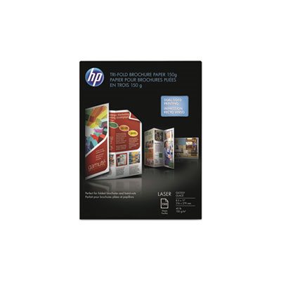 PAPER, Tri-Fold, Laser, Brochure Paper, 97 Brightness, 40lb, 8.5" x 11", White, 150  / Pack