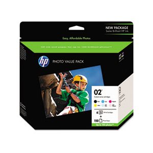 PAPER, PHOTO, HP 02, (Q7964AN), 6 / Pack, Assorted, Original Ink