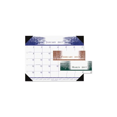 CALENDAR, DESK PAD, Recycled, One-Color, Photo, Monthly, 22" x 17" 2023