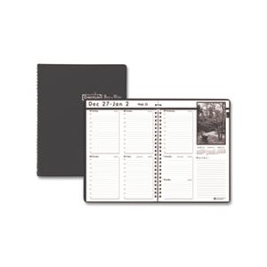 Weekly Planner w / Black-&-White Photos, 8-1 / 2 x 11, Black, 2023