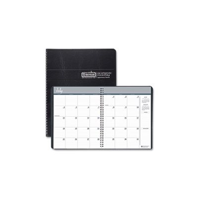 PLANNER, Academic, Ruled, Monthly, 14-Mo. July-August, 8.5" x 11", Black, 2022-23