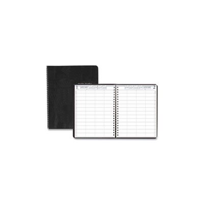 APPOINTMENT BOOK, Four-Person, Group Practice, Daily, 8" x 11", Black, 2023