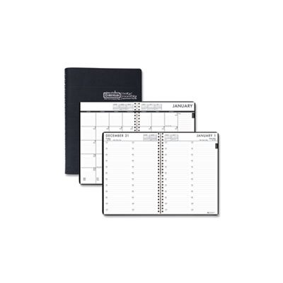 Recycled 24 / 7 Daily Appointment Book / Monthly Planner, 10 x 7, Black, 2023