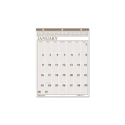 CALENDAR, WALL, Recycled, Large Print, Monthly, Leatherette Binding, 20" x 26", 2023