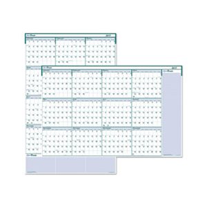 CALENDAR, WALL, Recycled, Express Track, Reversible / Erasable, Yearly, 24" x 37", 2020