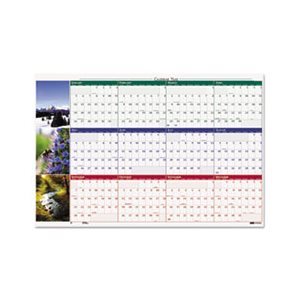 Recycled Earthscapes Nature Scene Reversible Yearly Wall Calendar, 32 x 48, 2021