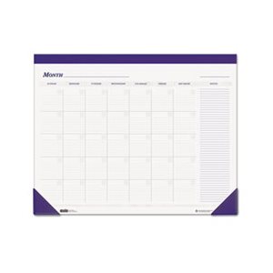 Nondated Desk Pad Calendar, 22 x 17, Blue