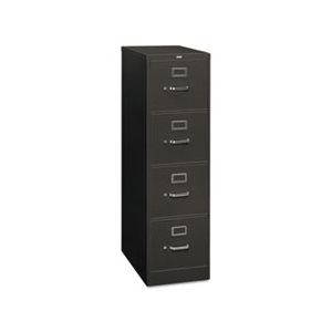 FILING CABINET, 310 Series Four-Drawer, Full-Suspension File, Letter, 26.50"d, Charcoal