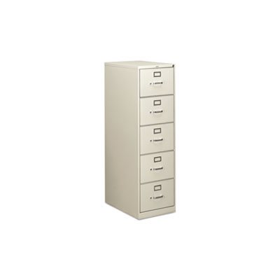 FILING CABINET, 310 Series, Five-Drawer, Full-Suspension File, Legal, 26.50"d, Light Gray