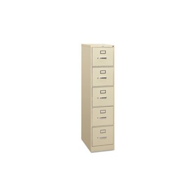 FILING CABINET, 310 Series, Five-Drawer, Full-Suspension File, Letter, 26.50"d, Putty