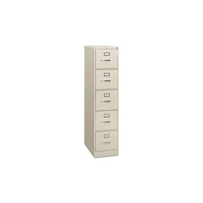 FILING CABINET, 310 Series, Five-Drawer, Full-Suspension File, Letter, 26.50"d, Light Gray