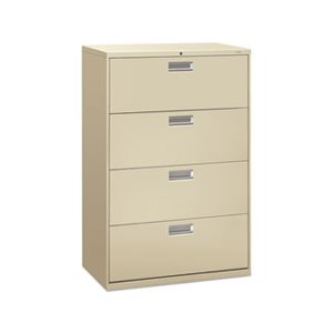 FILING CABINET, 600 Series, Four-Drawer, Lateral File, 36"w x 19.25"d, Putty