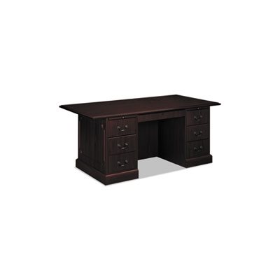 DESK, DOUBLE PEDESTAL, 94000 Series, 72"w x 36"d x 29.5"h, Mahogany