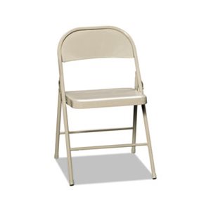 CHAIRS, All-Steel, Folding, Light Beige, 4 / Carton