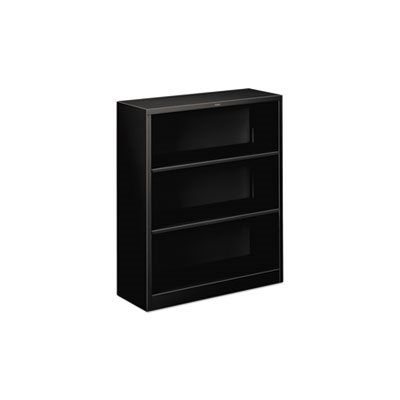 BOOKCASE, Metal, Three-Shelf, 34.5"w x 12..625"d x 41"h, Black