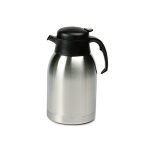 CARAFE, Stainless Steel Lined, Vacuum, 1.9L, Satin Finish / Black Trim