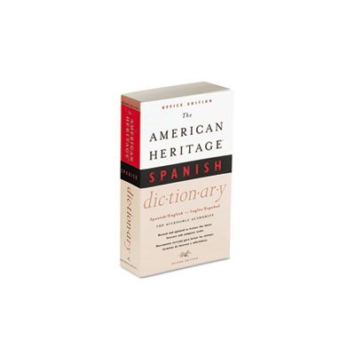 DICTIONARY, SPANISH, American Heritage, Office, Paperback, 640 Pages