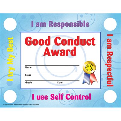 AWARD, GOOD CONDUCT CERTIFICATE, 30 / PACK