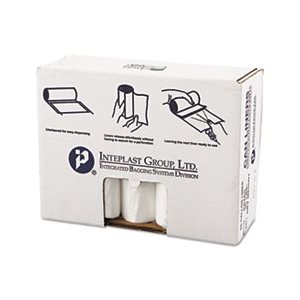 CAN LINERS, High-Density, 38" x 58", 60 gal, 19 mic, Clear, 25 / Roll, 6 Rolls / Carton