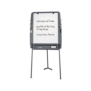 EASEL, Portable, Flipchart, W /  Dry Erase Surface, Resin, 35" x 30" x 73", Charcoal
