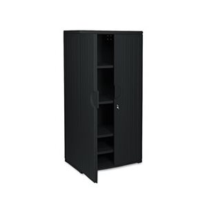 CABINET, STORAGE, OfficeWorks, Resin, 36"w x 22"d x 72"h, Black