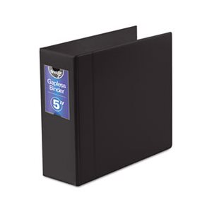 BINDER, Gapless, Loop Ring,11" x 8.5", 5" Capacity, Black