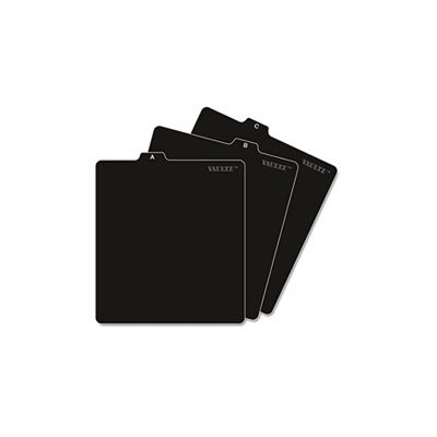 INDEX TABS, A-Z, CD File Guides, 5" x 5.75", Black