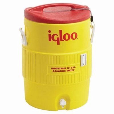 COOLER, WATER, IGLOO, YELLOW / RED, 10 GALLON