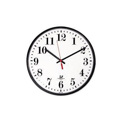 CLOCK, Quartz, Slimline, 12.75", Black