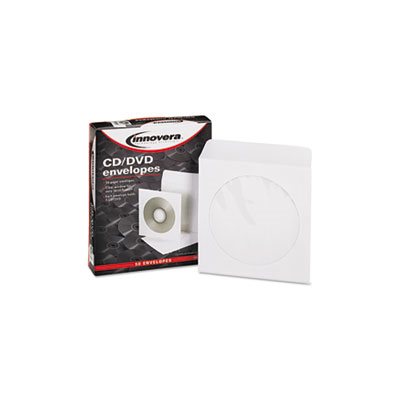 ENVELOPES, CD / DVD, Clear Window, White, 50 / Pack