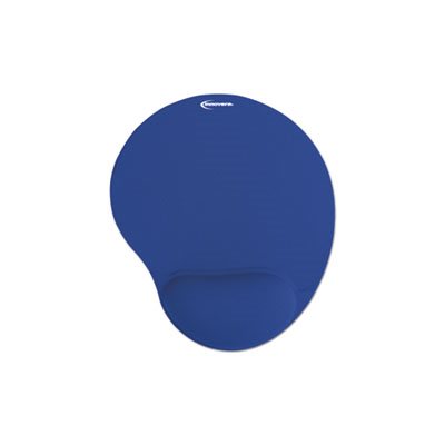 Mouse Pad, w / Gel Wrist Pad, Nonskid Base, 10.375" x 8.875", Blue