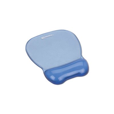 MOUSE PAD, W /  GEL Wrist Rest, Nonskid Base, 8.25" x 9.625", Blue