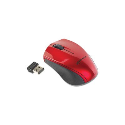 MOUSE, OPTICAL, Mini, Wireless, Three Buttons, Red / Black